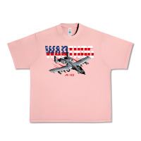 Salmon Military Airplane A-10 Warthog American Flag Urban Heavy Tee - StudioElite