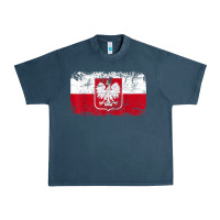 Midnight Navy poland polska flag vintage  men women kids  poland t shirt Urban Heavy Tee - StudioElite