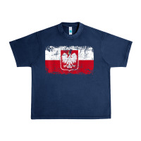 Navy poland polska flag vintage  men women kids  poland t shirt Urban Heavy Tee - StudioElite
