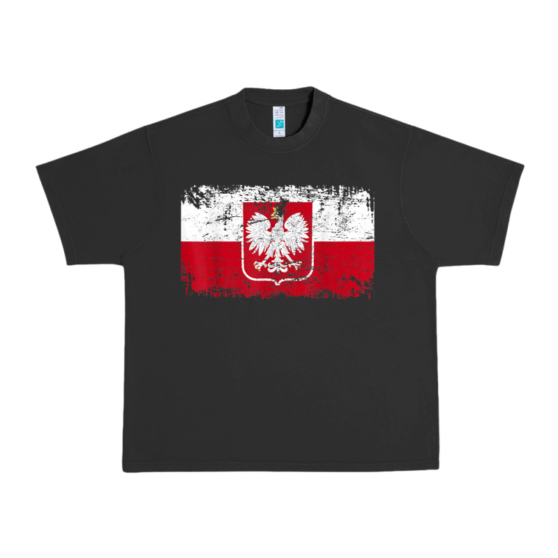 Poland Polska Flag Vintage  Men Women Kids  Poland T Shirt Urban Heavy Tee by StudioElite | Teevron