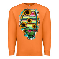 Carrot Illinois Map Sunflower Cactus Serape Premium Sweatshirt - RanaPortraitStore