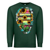 Sports Green Illinois Map Sunflower Cactus Serape Premium Sweatshirt - RanaPortraitStore