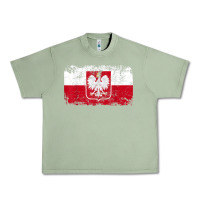 Oil Green poland polska flag vintage  men women kids  poland t shirt Urban Heavy Tee - StudioElite