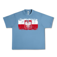 Pebble Blue poland polska flag vintage  men women kids  poland t shirt Urban Heavy Tee - StudioElite