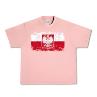 Salmon poland polska flag vintage  men women kids  poland t shirt Urban Heavy Tee - StudioElite