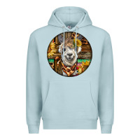 Blue Mist western alpaca Premium Hoodie - BarkalooDesign
