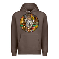 Coffee western alpaca Premium Hoodie - BarkalooDesign