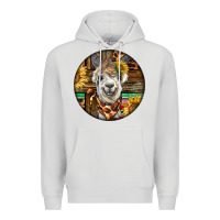 Dove Grey western alpaca Premium Hoodie - BarkalooDesign