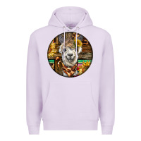 Lilac western alpaca Premium Hoodie - BarkalooDesign