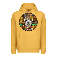 Mustard western alpaca Premium Hoodie - BarkalooDesign