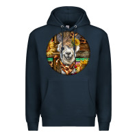 Navy western alpaca Premium Hoodie - BarkalooDesign