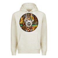 Oatmeal Heather western alpaca Premium Hoodie - BarkalooDesign