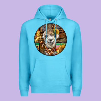 Western Alpaca Premium Hoodie Designed By Barkaloodesign