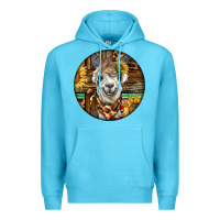 Ocean Blue western alpaca Premium Hoodie - BarkalooDesign