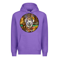 Purple western alpaca Premium Hoodie - BarkalooDesign