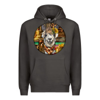 Smoke western alpaca Premium Hoodie - BarkalooDesign