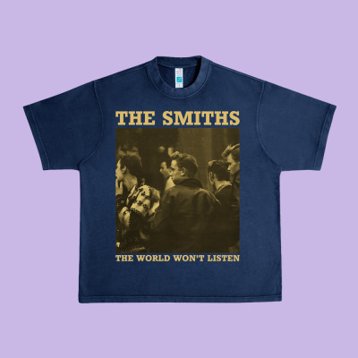 The Smiths The World Won't Listen Gift Men Women Urban Heavy Tee Designed By Studioelite
