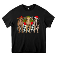 Black christmas heifers back view Heavy Core Tee - RanaPortraitStore