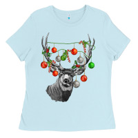 Baby Blue Mule deer with Ladies Tee - LillyAllenDesigns