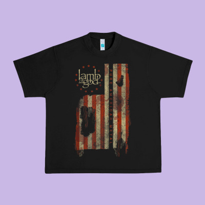 Lamb Of God, Pure American Metal Flag Urban Heavy Tee Designed By Studioelite