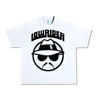 White LOWRIDER T SHIRT Urban Heavy Tee - StudioElite