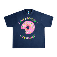 Navy i run because i like donuts Urban Heavy Tee - StudioElite