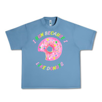 Pebble Blue i run because i like donuts Urban Heavy Tee - StudioElite