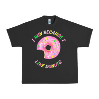 Pigment Black i run because i like donuts Urban Heavy Tee - StudioElite