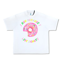 White i run because i like donuts Urban Heavy Tee - StudioElite