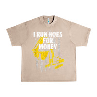 French Oak heavy equipment operator i run hoes for money usa flag t shirt Urban Heavy Tee - StudioElite
