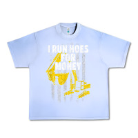 Grape Ice heavy equipment operator i run hoes for money usa flag t shirt Urban Heavy Tee - StudioElite