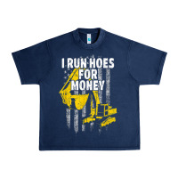 Navy heavy equipment operator i run hoes for money usa flag t shirt Urban Heavy Tee - StudioElite