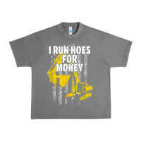 Tornado heavy equipment operator i run hoes for money usa flag t shirt Urban Heavy Tee - StudioElite