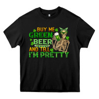 Black buy me green beer and tell me i'm pretty Heavy Core Tee - FaDigitalArtStudio