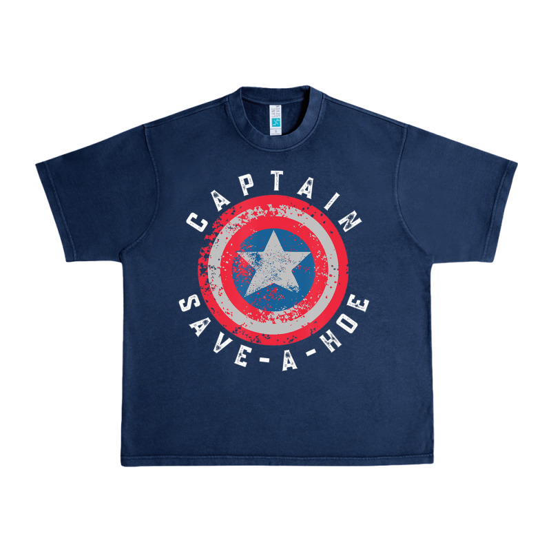 Captain Save-a-hoe Vintage Funny Retro Urban Heavy Tee by StudioElite | Teevron