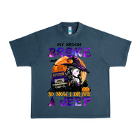 Midnight Navy my broom broke so now i drive a j.e.e.p witch halloween t shirt Urban Heavy Tee - StudioElite