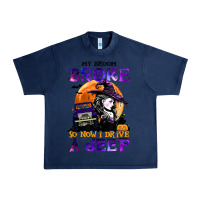 Navy my broom broke so now i drive a j.e.e.p witch halloween t shirt Urban Heavy Tee - StudioElite