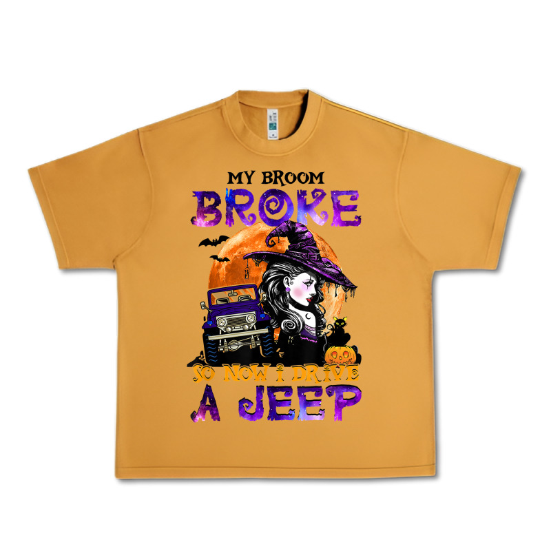 My Broom Broke So Now I Drive A J.e.e.p Witch Halloween T Shirt Urban Heavy Tee by StudioElite | Teevron