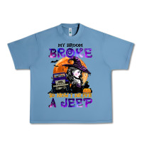 Pebble Blue my broom broke so now i drive a j.e.e.p witch halloween t shirt Urban Heavy Tee - StudioElite