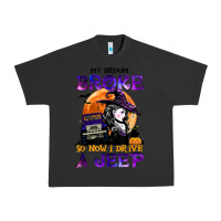 Pigment Black my broom broke so now i drive a j.e.e.p witch halloween t shirt Urban Heavy Tee - StudioElite