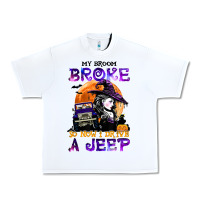 White my broom broke so now i drive a j.e.e.p witch halloween t shirt Urban Heavy Tee - StudioElite