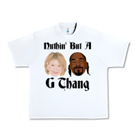 White Snoop And Martha G Thang Perfect Gift Urban Heavy Tee - StudioElite