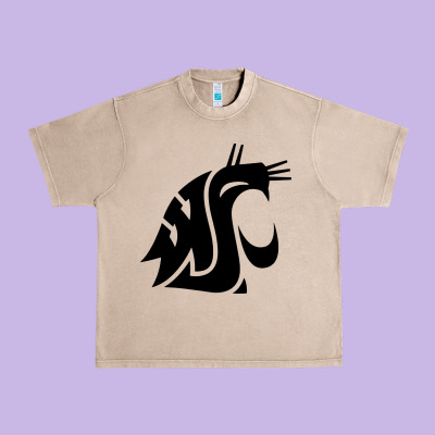 Washington State Cougars Football Urban Heavy Tee Designed By Studioelite