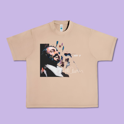 Original Portrait Of Luciano Pavarotti Urban Heavy Tee Designed By Studioelite