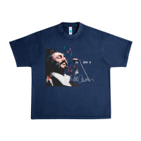 Navy Original Portrait of Luciano Pavarotti Urban Heavy Tee - StudioElite