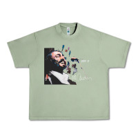 Oil Green Original Portrait of Luciano Pavarotti Urban Heavy Tee - StudioElite