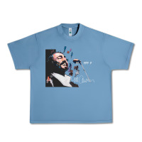 Pebble Blue Original Portrait of Luciano Pavarotti Urban Heavy Tee - StudioElite