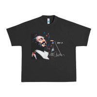 Pigment Black Original Portrait of Luciano Pavarotti Urban Heavy Tee - StudioElite