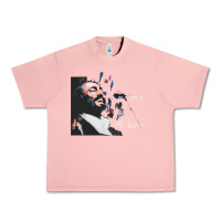 Salmon Original Portrait of Luciano Pavarotti Urban Heavy Tee - StudioElite