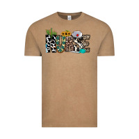 Vintage Coffee nurse leopard and cowhide Vintage Tee - CowhideDigitalArt